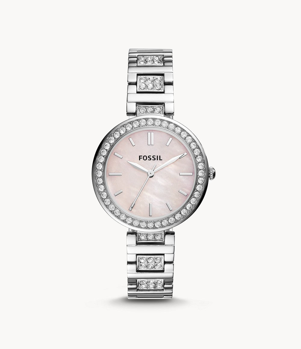 Fossil BQ3182 Karli Three-Hand Stainless Steel Women's Watch - 796483297227 Fossil BQ3182 Karli Three-Hand Stainless Steel Women's Watch - 796483297227